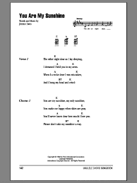Check spelling or type a new query. Davis You Are My Sunshine Sheet Music For Ukulele Chords V5