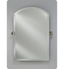 Mirror wall mounted tilting vintage design antique gold metal round. Afina Rm 525 Sn T Radiance 25 Arch Top Frameless Beveled Wall Mount Bathroom Mirror With Traditional Tilt Brackets With Finish Satin Nickel