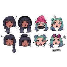 Little Spacegirls Hairstyles Expressions Managed To Squeeze In Some Time To Draw Them During Boring Classes Drawings Cute Art Character Art