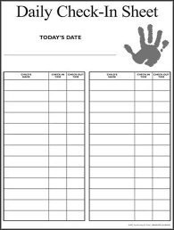 Image Result For Check In Check Out Sheet Daycare Forms Starting A Daycare Daycare Contract