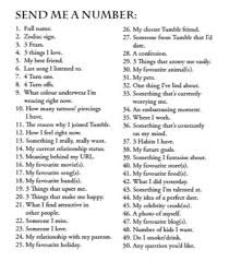 Send Me A Number And I Ll Answer This Or That Questions Getting To Know Someone About Me Questions
