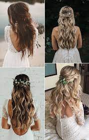 Half Up Half Down Boho Chic Wedding Hairstyles Beautiful Wedding Hair Bohemian Wedding Hair Boho Wedding Hair