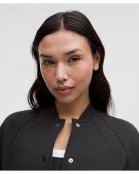 lululemon Women's Black Scuba Oversized Collegiate Jacket