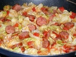 Southern Fried Cabbage With Sausage Recipe Food Com Recipe Fried Cabbage With Sausage Recipes Southern Fried Cabbage