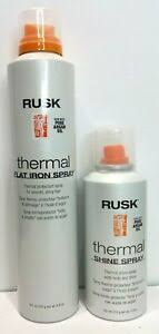 Rusk Thermal Flat Iron Spray Shine Spray 8 8 Oz 4 4 Oz Duo Uva Uvb Protection Ebay