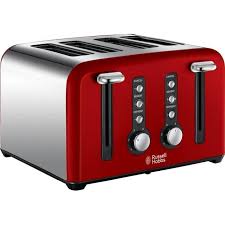 Russell Hobbs 22831 Grille Pain Avec 4 Fentes 2400 W Rouge Achat Vente Grille Pain Toaster Cdiscount