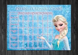 disney frozen kids rewards chart chart for toilet training