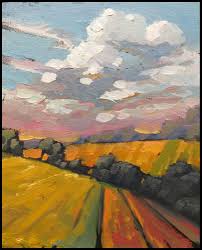 Wm Hawkins Clouds Farm Western Impressionism Original Craftsman Art Oil Painting Nature Art Prints Nature Canvas Art Art Painting Oil