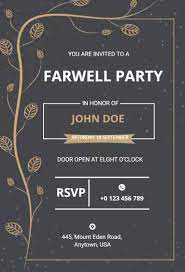 Easily send by text or email. Farewell Invitation Templates Photoadking