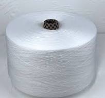 100% Polyester 40S/1 vortex spinning raw white yarn with ...