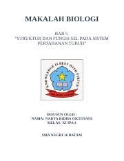 Check spelling or type a new query. Makalah Biologi Sistem Imun Docx Makalah Biologi Bab 5 U201cstruktur Dan Fungsi Sel Pada Sistem Pertahanan Tubuh U201d Disusun Oleh Nama Nadya Ridha Course Hero