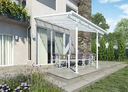 Palram Sierra Patio Cover 3x3 05 White Amazon Co Uk Garden Outdoors Covered Patio Pergola Patio Awning