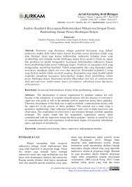Jenis penelitian ini adalah penelitian kualitatif yaitu mendeskripsikan. Pdf Analisis Kualitatif Kecemasan Berkomunikasi Mahasiswa Dengan Dosen Pembimbing Dalam Proses Bimbingan Skripsi