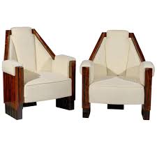 Pair Of Art Deco Angular Chairs 1stdibs Com Art Deco Chair Deco Chairs Deco Furniture
