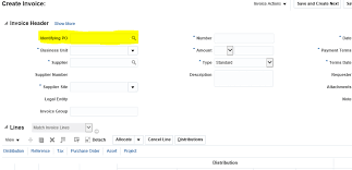 Both numbers are unique codes that serve as document identifiers, but a po number is assigned to purchase orders, whereas the invoice number to invoices. Oracle Application S Blog Create 2 Way Po Matched Invoices In Oracle Fusion
