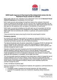You can also watch our member briefing where . Nsw Health Response To Final Report Of The Independent Review Into The Newmarch House Covid 19 Outbreak Covid 19 Coronavirus