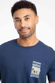 Only Fowls and Hawkses Back Print Artist T-Shirt Dark Blue