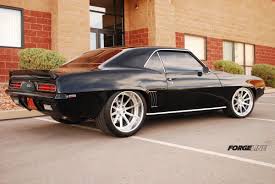 Black And Red Camaro Rims 1969 Camaro On 20 Rims Awt Camaro Camaro Wheels Chevy Muscle Cars