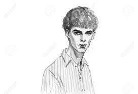 Watercolor Handsome Curly Man Hand Drawn Monochrome Portrait Stock Photo Picture And Royalty Free Image Image 132000219 20160320 watercolor on paper by kasiq#fashion #sketch #style #converse #spris#classic #watercolor #painting #kasiq #illustration #shoes #jean #art #artwork #fashionillustration the sample photo via internet.