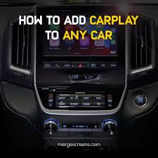 A comparison of different ways to add CarPlay to any car, showing an aftermarket head unit, a wireless dongle, and a standalone display side-by-side.