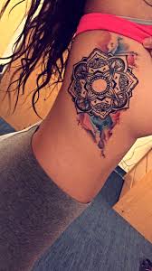 This way of coloring is just beautiful and is perfect for spring and summer. Mandala Lotus Flower Water Color Tattoo Ribs Rib Tattoo Color Tattoo Tattoos