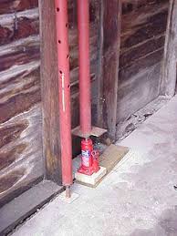 How To Lift An Old Wood Garage And Replace Sill Plate Jack To Raise Wall Beside Column Used To Support Wall Garage Walls Garage Floor Paint Home Improvement