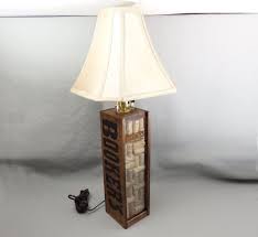 Booker S Bourbon Box Lamp Shade Working Bulb Included Cork Front Office Brown Primitive Table Lamp Lamp Shade Lamp
