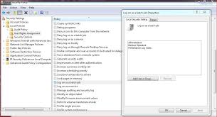 Resolving Log On As Batch Job Rights Request From Task Scheduler