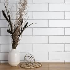 Beach break is also available in a small subway mosaic and 1x1 glass mosaic tile. Somertile 3x12 Inch Gloucester Matte Bianco Ceramic Wall Tile Overstock 13192320