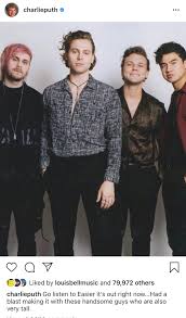 Puth, age 25, is not married yet. 5sos Updates Ar Twitter Charlie Puth Posted About 5sos And Easier On Ig