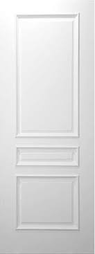 3 Panel Square Top White Primed W Recessed Moulding 1 3 8 Wood Doors Interior Primed Doors Doors Interior