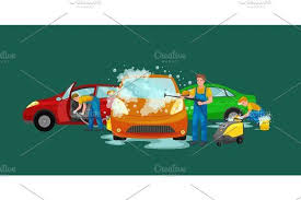Car Wash Services Auto Cleaning With Water And Soap Car Wash Services Car Cleaning Interior Car Wash