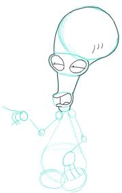 How To Draw Roger The Alien From American Dad In Easy Steps Page 2 Of 2 How To Draw Step By Step Drawing Tutorials American Dad Dad Drawing Drawings
