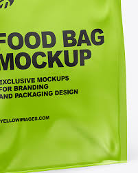 Food Bag Mockup In Bag Sack Mockups On Yellow Images Object Mockups