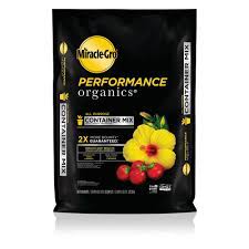 I used equal parts of each. Miracle Gro 25 Qt Performance Organics Potting Soil Mix 45626300 The Home Depot