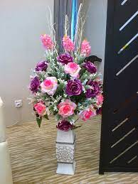 Bunga putih pilihan idea dekorasi ruang tamu. 19 Gubahan Bunga Plastik Pasu Tinggi