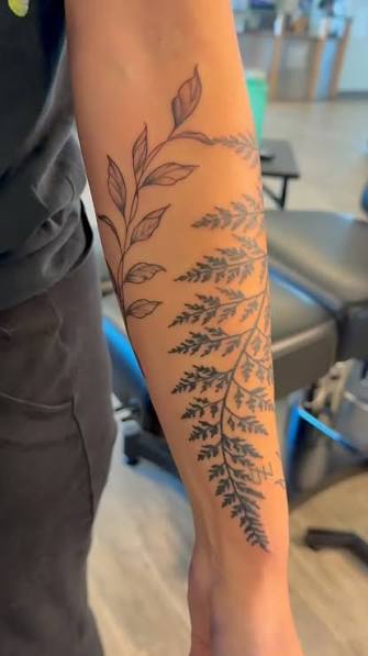 Blackwork Fern Tattoo Designs