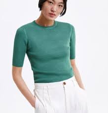 Velour long sleeve puff shoulder top $195.00 $195.00 $195.00. Zara Green Ribbed Knit Top Possible Jan 26 2021 What Kate Wore
