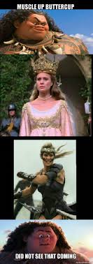 Muscle Up Buttercup Moana Meme Funny Princess Princess Bride Disney Memes