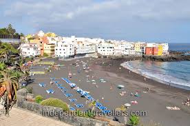 Playa Maria Jimenez Beach Puerto De La Cruz On Tenerife Spain