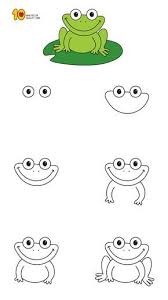 How To Draw A Frog Step By Step For Kids 10 Minutes Of Quality Time In 2020 Frog Drawing Easy Drawings Art Drawings For Kids