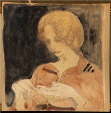 Who are some knitting artists in art history? Valtat Louis The Knitting Mutualart