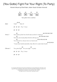 Because we respect your right to privacy, you can choose not to allow some types of cookies. You Gotta Fight For Your Right To Party By Beastie Boys Guitar Chords Lyrics Guitar Instructor