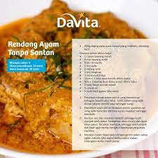 Resepi Mesra Ginjal Rendang Ayam Tanpa Santan Food Chicken Meat