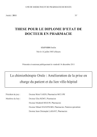 Tête qui tourne, sensation de faiblesse ou encore perte d'équilibre, et s'accompagner d'autres symptômes tels que. La Chimiotha C Rapie Orale Ama C Lioration De La Prise En Charge Du