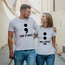 A perfect jewel for your girlfriend or boyfriend. Couple T Shirts Set Of 2 Our Stories Couple T Shirt Matching Couple Shirts Couple Shirts