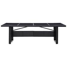 Get set for black glass side table at argos. Garden Table Black 240x90x74 Cm Poly Rattan And Glass
