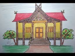 Rumah adat betawi sebenarnya ada empat jenis yaitu rumah panggung, rumah gudang, rumah joglo, dan rumah bapang atau kebaya. 35 Cara Menggambar Rumah Adat Bali Dengan Pensil Terbaik Koleksi Gambar Pemandangan