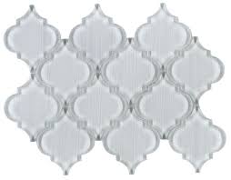 3x3 ceramic mosaic tile moroccan, lantern, arabesque, backsplash, bath, blue, green, metallic, africa, contemporary. Lantern Goose Light Grey Glass Mosaic Tile