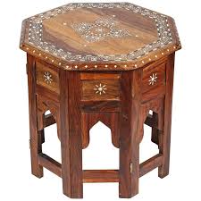 Anglo Indian Bone Inlaid Octagonal Side Table From A Unique Collection Of Antique And Modern End Tables At Ht Octagonal Side Table Side Table Side Table Wood